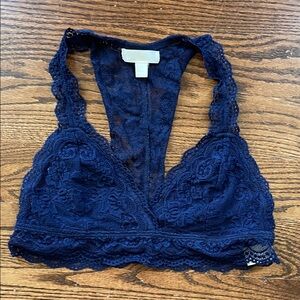 Francesca's Collections Deep Blue Lace Bralette